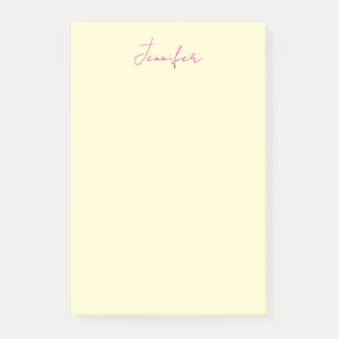 Post-it® Couleur crème élégant moderne minimaliste nom simp