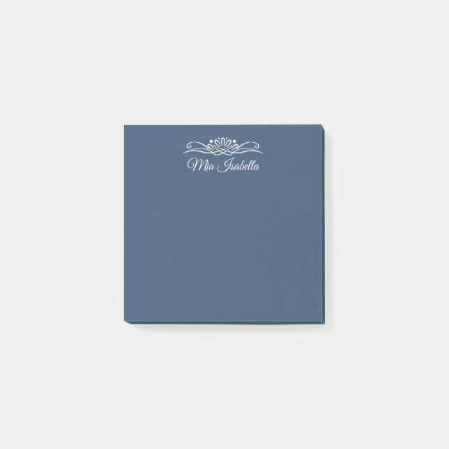 Post-it® Couleur de tendance - Nom bleu grave (Devant)