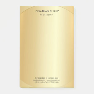 Post-it® Couleur dorée minimaliste moderne et brillante