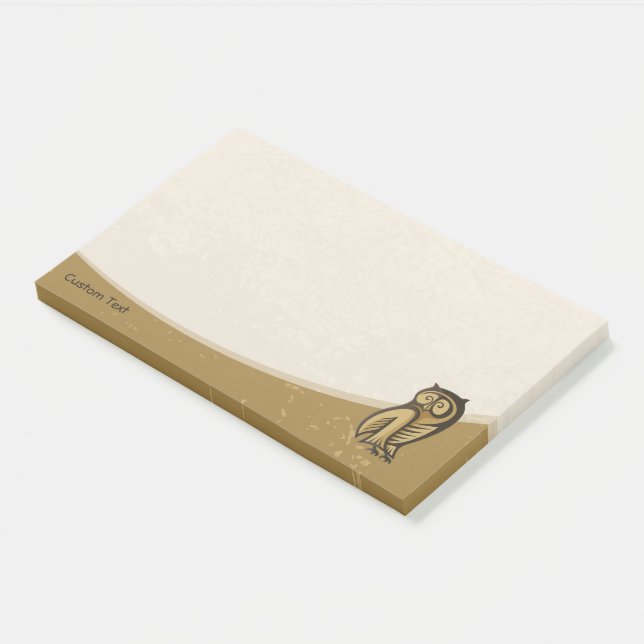 Post-it® Couleur du symbole de hibou (Incliné)