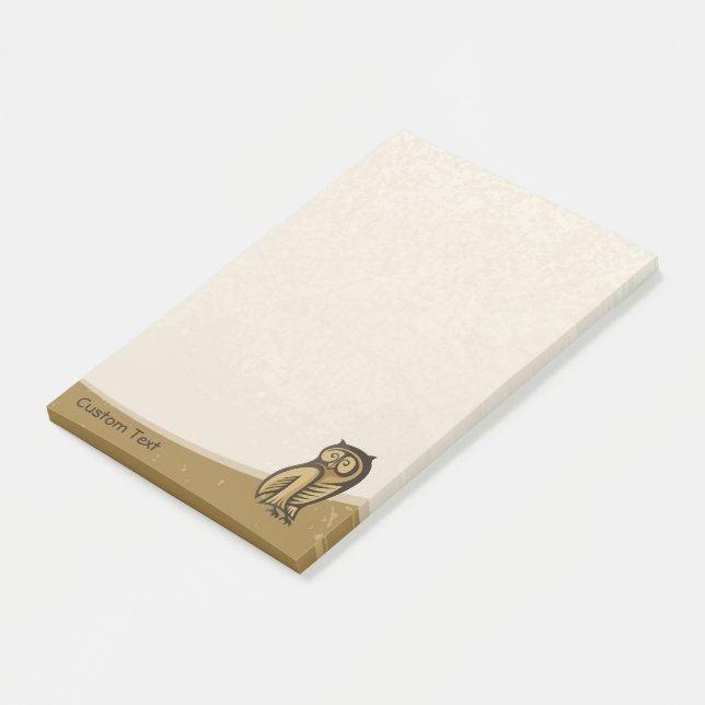 Post-it® Couleur du symbole du hibou (Incliné)