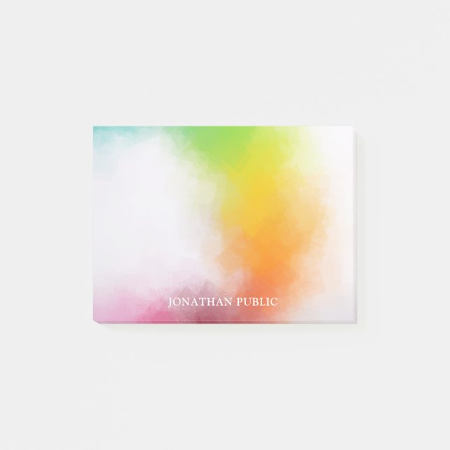 Post-it® Couleur moderne bleu violet vert rouge jaune (Devant)