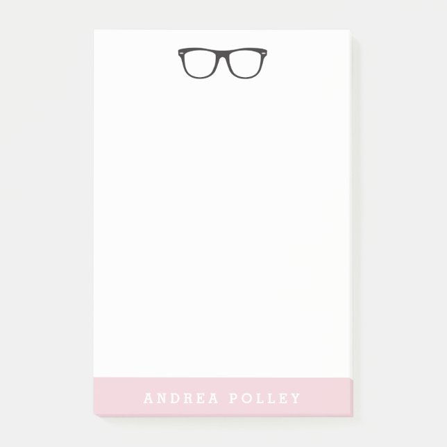 Post-it® COULEUR PERSONNALISÉE Lunettes noires Nerdy Person (Devant)