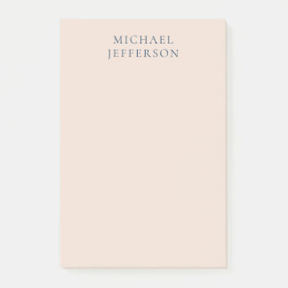 Post-it® Couleur Rose Champagne Minimaliste Moderne Simple