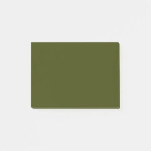 Post-it® Couleur solide vert olive foncé