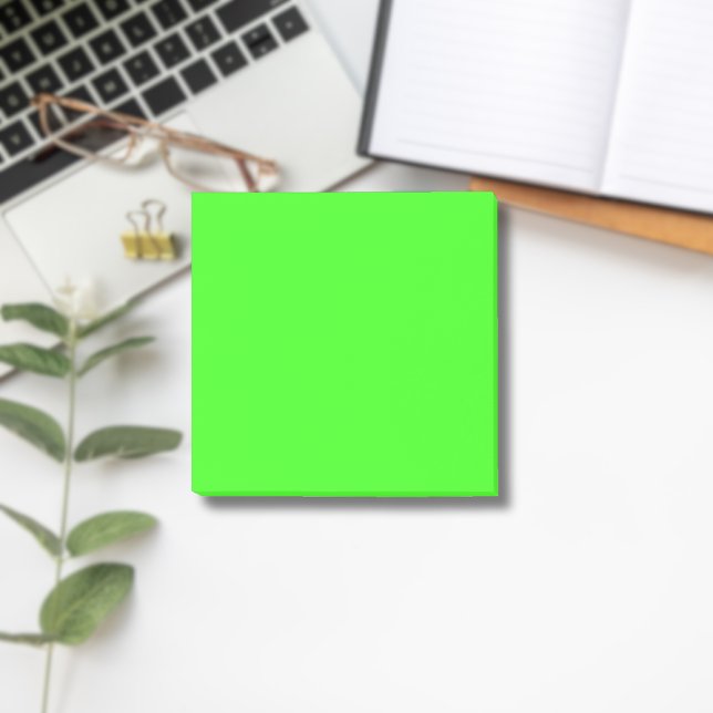 Post-it® Couleur solide verte néon | Classique (Créateur téléchargé)