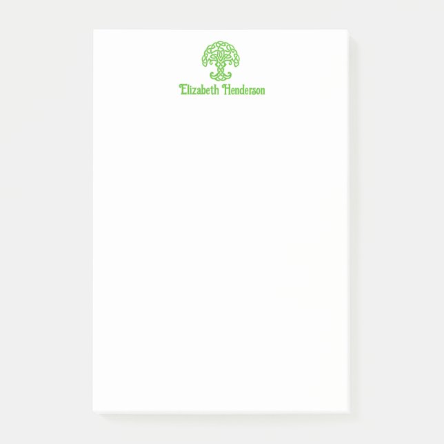 Post-it® Couleurs DIY Nœud Celtique Arbre de Vie avec Nom V (Devant)