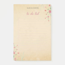 Couleurs douces Fleurs simples | votre nom |