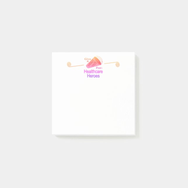 Post-it® Coup de chapeau aux héros de la santé (Devant)
