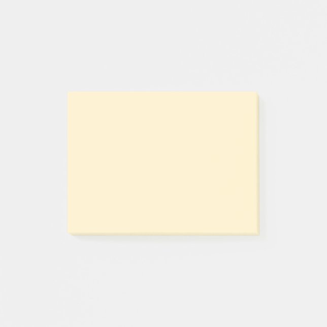 Post-it® Coupe de beurre pâle Couleur uni jaune (Devant)