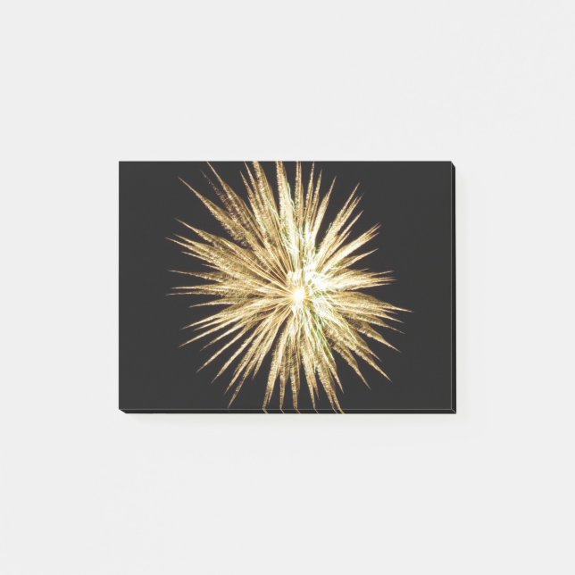 Post-it® Coupe Gold et Green Firework (Devant)