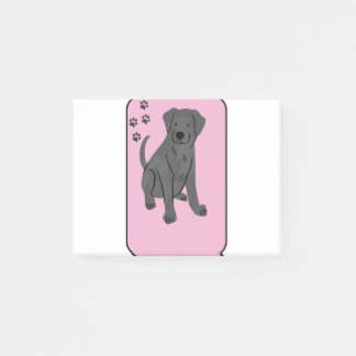 Post-it® Coupe pour chien de laboratoire noir