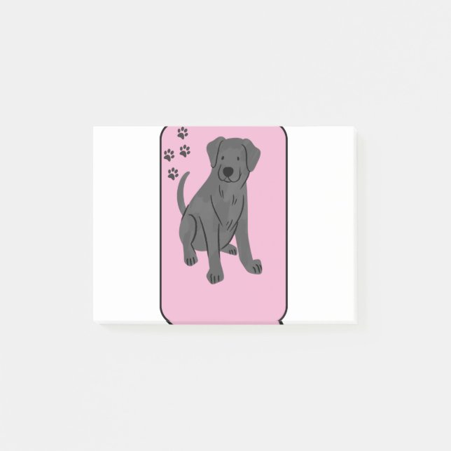 Post-it® Coupe pour chien de laboratoire noir (Devant)