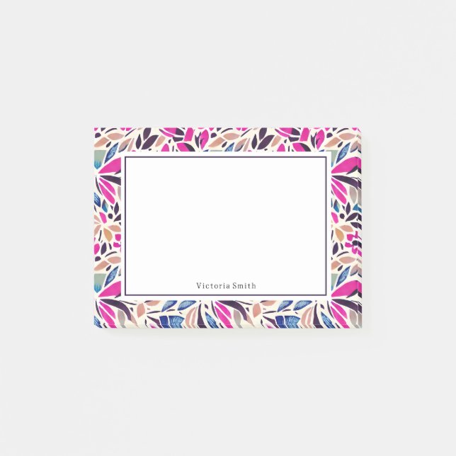 Post-it® Coupes colorées Floral (Devant)