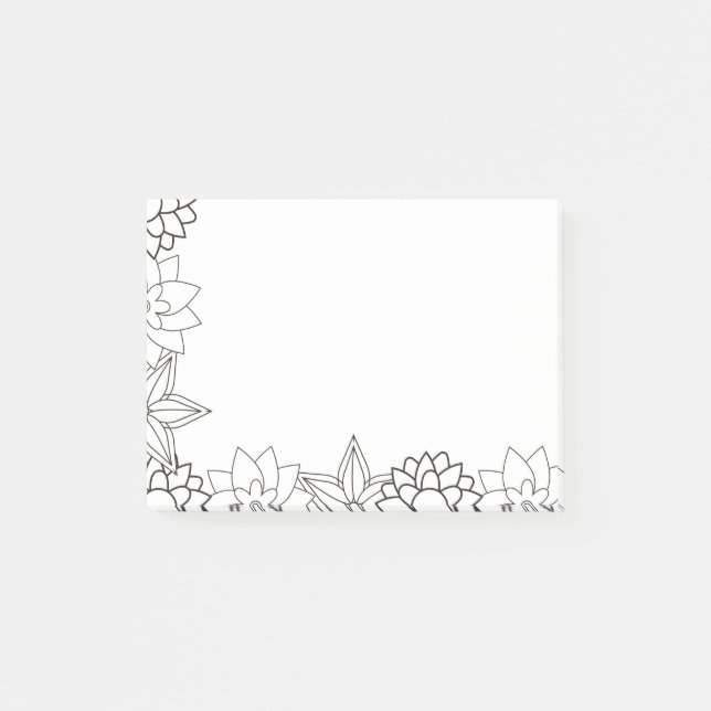 Post-it® Coupez-le vous-même motif de fleurs (Devant)