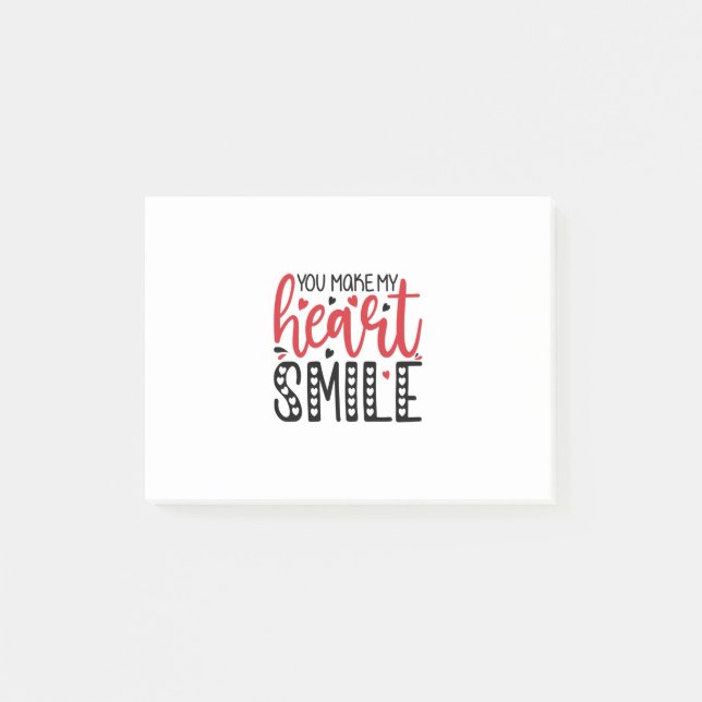 Post-it® Couple Cadeau Vous Faites Mon Coeur Sourire (Devant)