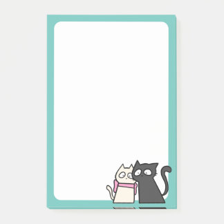 Post-it® couple de chat 4x6