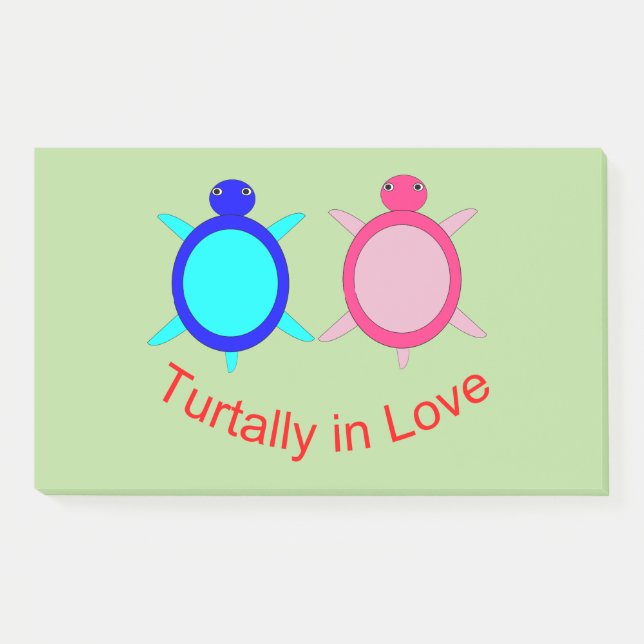 Post-it® Couple de tortue mignonne (Devant)