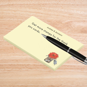 Post-it® Couple Noms Fleur orange dans Mason Jar