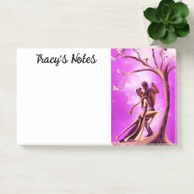 Post-it® Couple romantique dansant le rose tango (Bureau)
