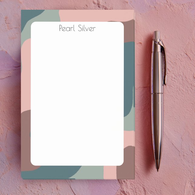 Post-it® Courbe rose vert CUSTOM Chic Monogramme Personnali (Pink Green Curve CUSTOM Chic Monogram Personalized Post-it Notes
)