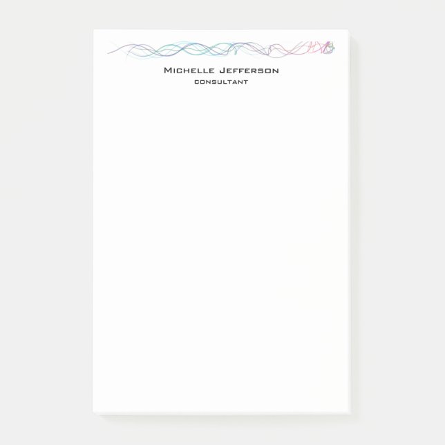 Post-it® Courbes Abstraites modernes Style moderne tendance (Devant)
