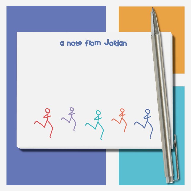 Post-it® Coureurs exécutant coloré personnalisé (Post-it® Notes in-situ front)