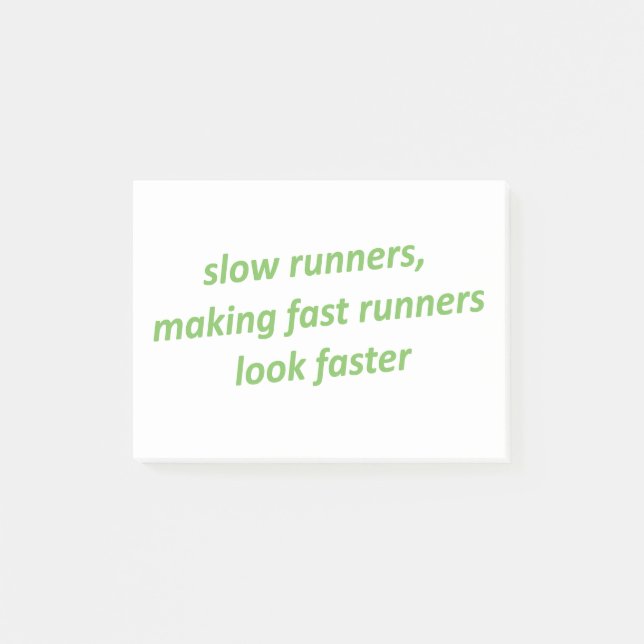 Post-it® Coureurs lents, rendant les coureurs rapides plus  (Devant)