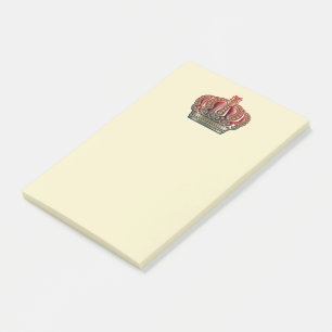 Post-it® Couronne Croix Royale - Or Bleu Rouge