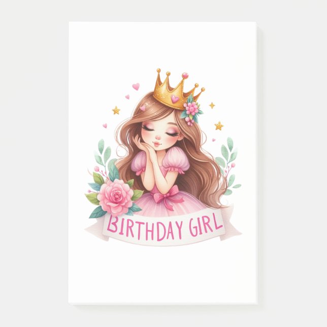 Post-it® Couronne de princesse d'anniversaire (Devant)