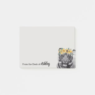 Post-it® Couronne de tournesol de tigre personnalisée depui