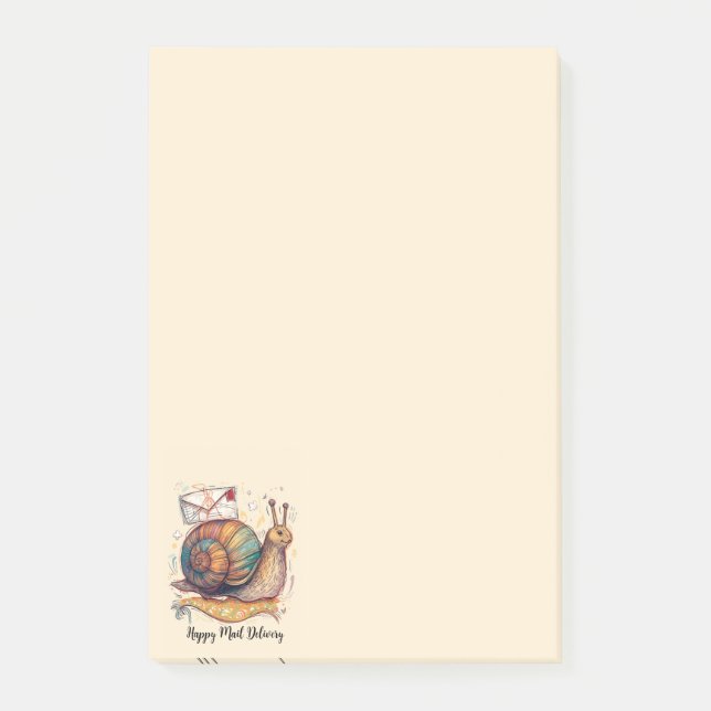 Post-it® Courrier escargot heureux (Devant)
