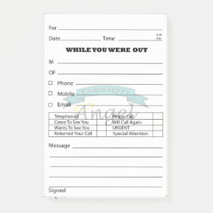 Post-it® Courrier fait sur commande de message téléphonique