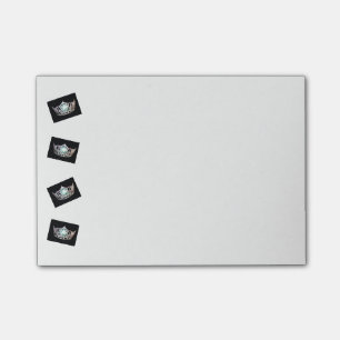 Post-it® Courrier--Notes argentées inclinées par Amérique