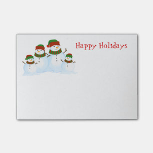 Post-it® Courrier--Notes de bonhommes de neige de vacances