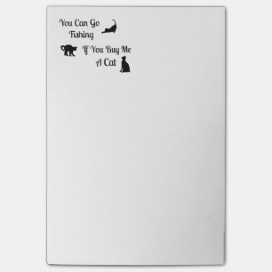 Post-it® Courrier--Notes drôles de chat de pêche