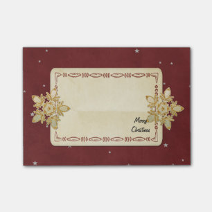 Post-it® Coutume rouge et argentée de Joyeux Noël d'étoile