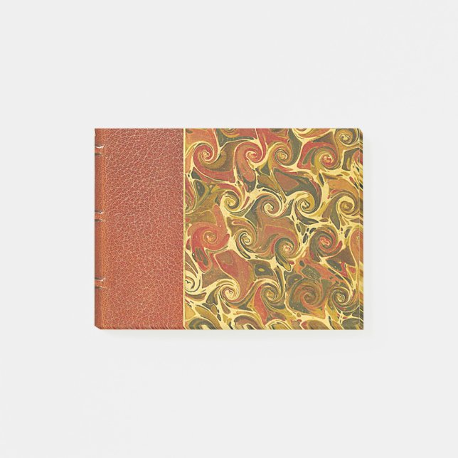 Post-it® Couverture de livre ancienne, motif de tourbillon  (Devant)