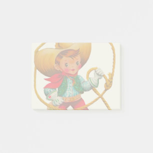 Post-it® Cowboy Retro Boy Child Cute Western