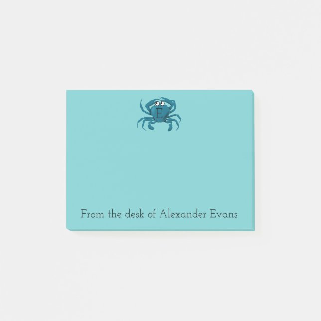 Post-it® Crabe bleu (Devant)