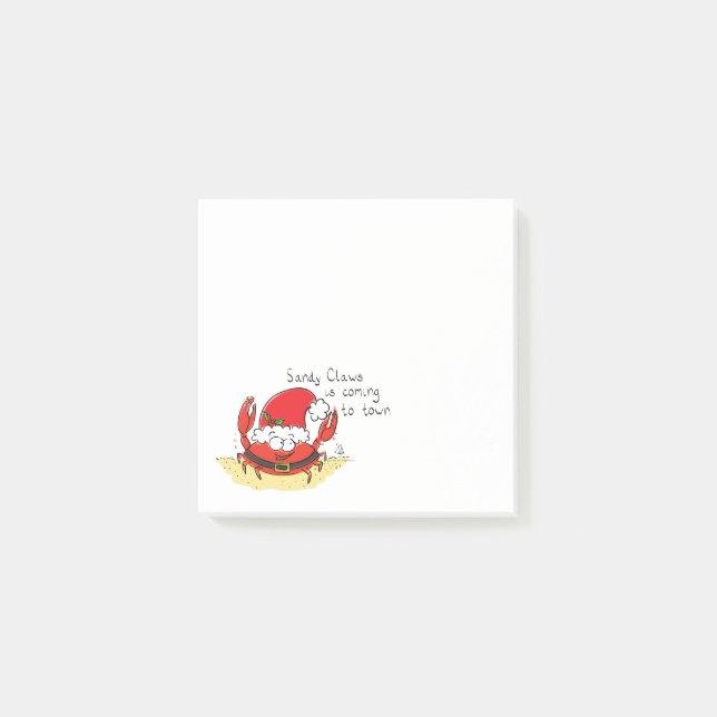 Post-it® Crabe Christmas Beach Tropical Funny (Devant)