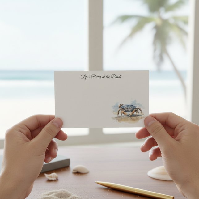 Post-it® Crabe de plage à l'aquarelle, personnalisé (Créateur téléchargé)