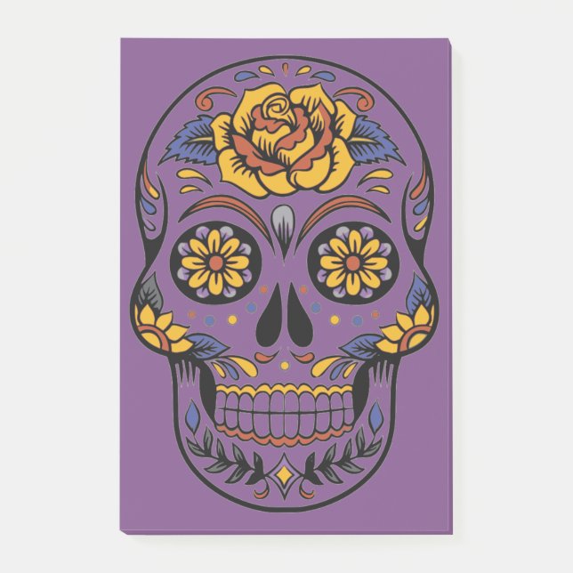 Post-it® Crâne d'Halloween orange (Devant)