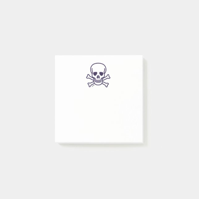 Post-it® Crâne n Bones Plaques de notes blanches (Devant)