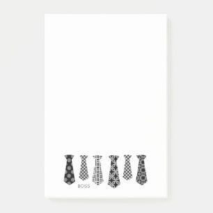 Post-it® Cravate noir blanc Bureau Le Travail Boss Mode