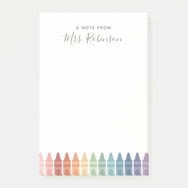 Post-it® Crayon arc-en-ciel pour l'appréciation des enseign (Devant)