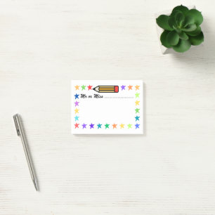 Post-it® Crayon coloré et étoiles