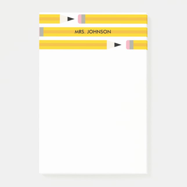 Post-it® Crayon Moderne Enseignant Personnalisé (Devant)