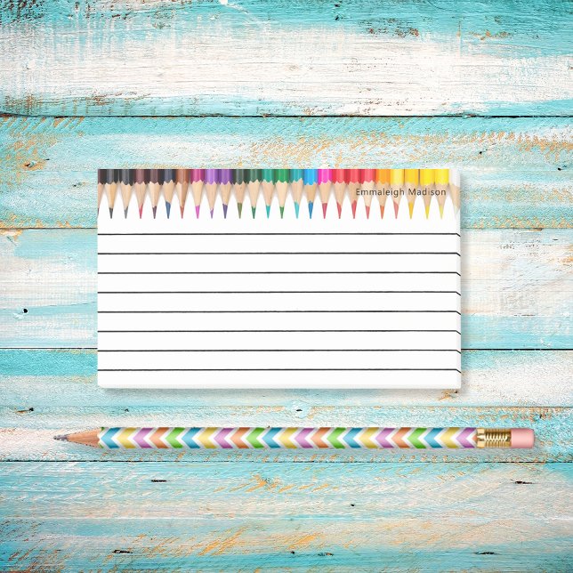 Post-it® Crayons colorés monographiés (Créateur téléchargé)