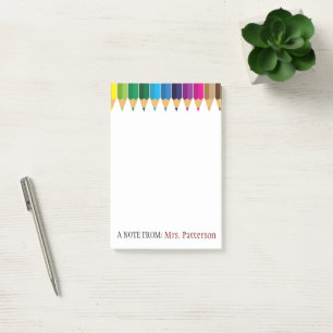 Post-it® Crayons de couleur personnalisés pour enseignants 